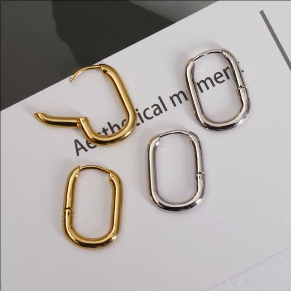 Gold plated Hoop Earrings - Picture 10 of 10